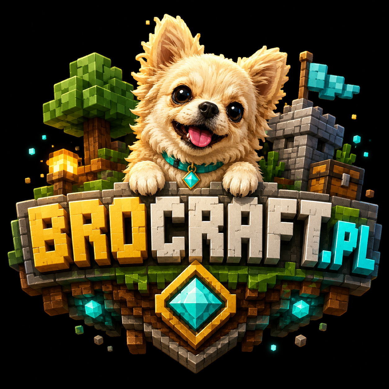 Maskotka i logo BroCraft.pl